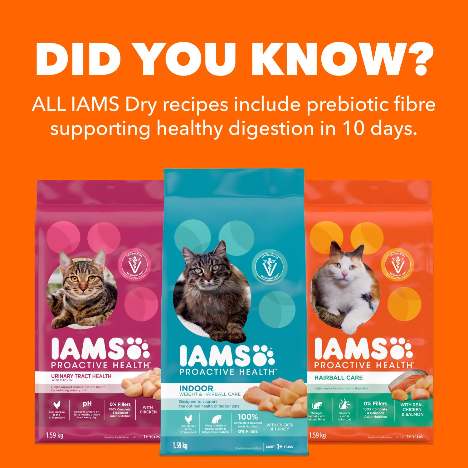 IAMS Proactive Health Urinary Tract Health Adult Dry Cat Food – with Chicken – 3.18KG (7LB) Bag